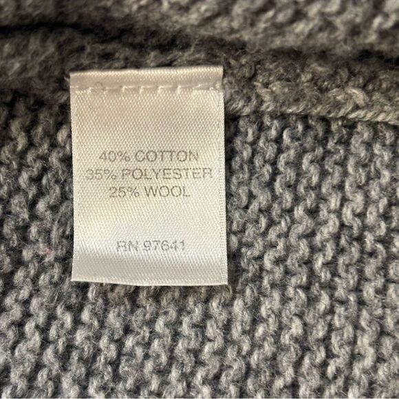 J Jill Gray Long Open Front Cardigan Sweater - Picture 6 of 6